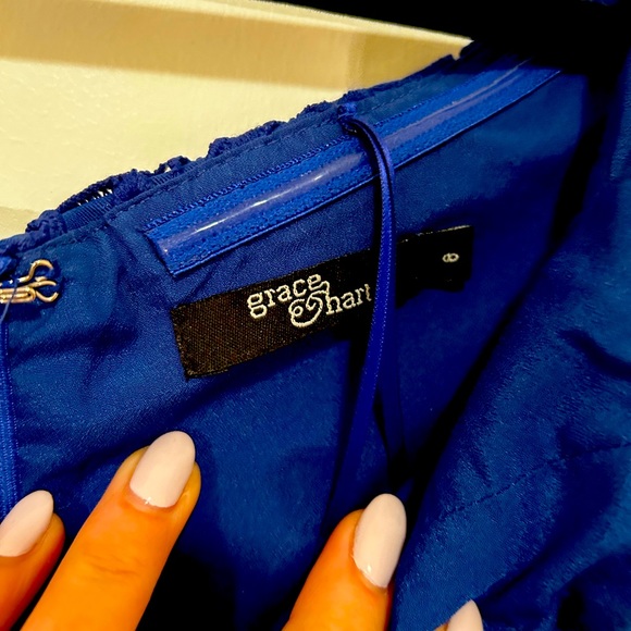 Beautiful sensual laced Grace & Hart Midnight Blue Dress - Picture 5 of 7